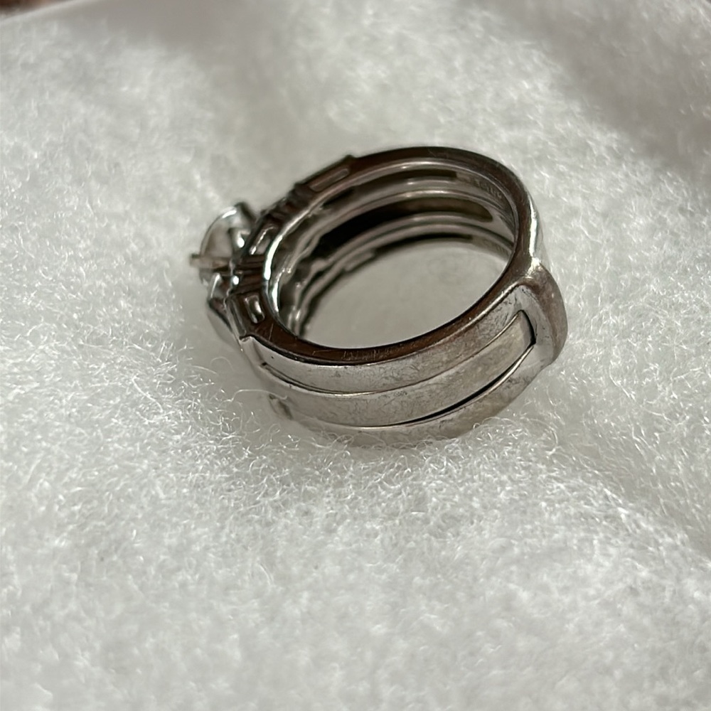 Wedding Engagement Stackable Sterling Silver Ring - image 4